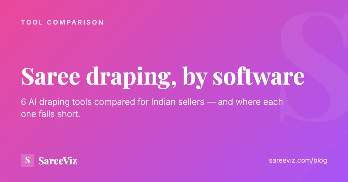 Saree draping by software — 6 AI draping tools compared for Indian sellers