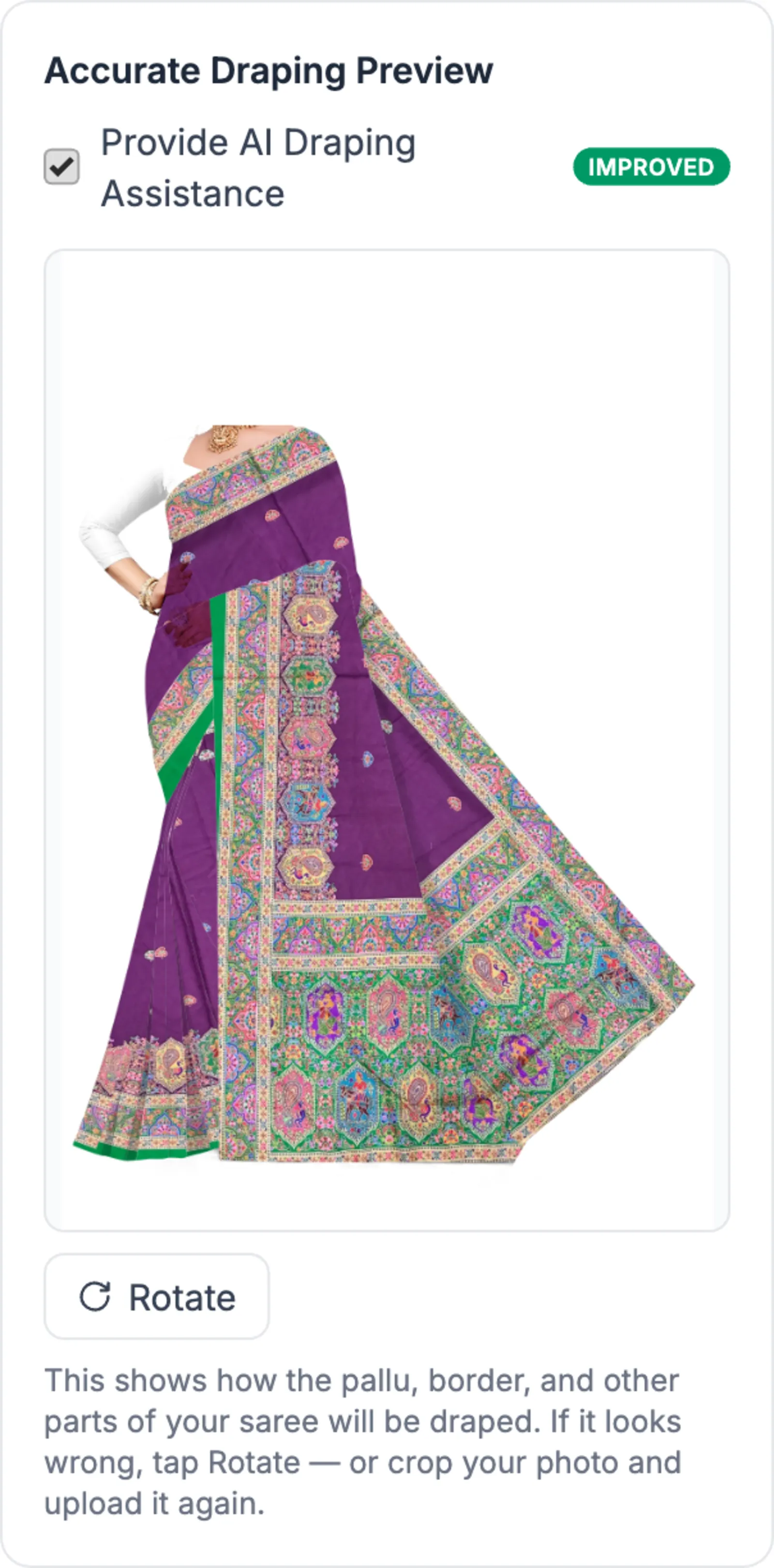 Cropped photo: every section is fabric.